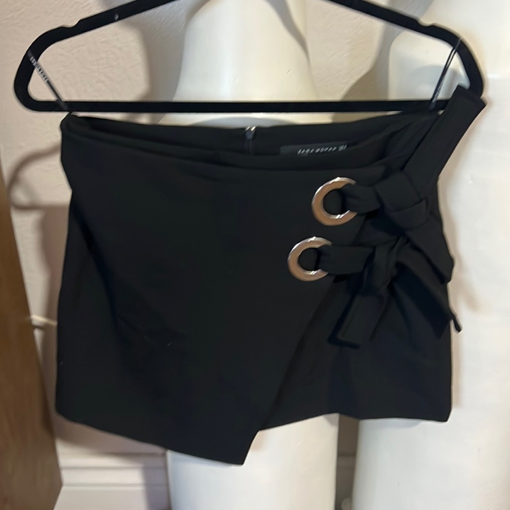 Black mini skirt